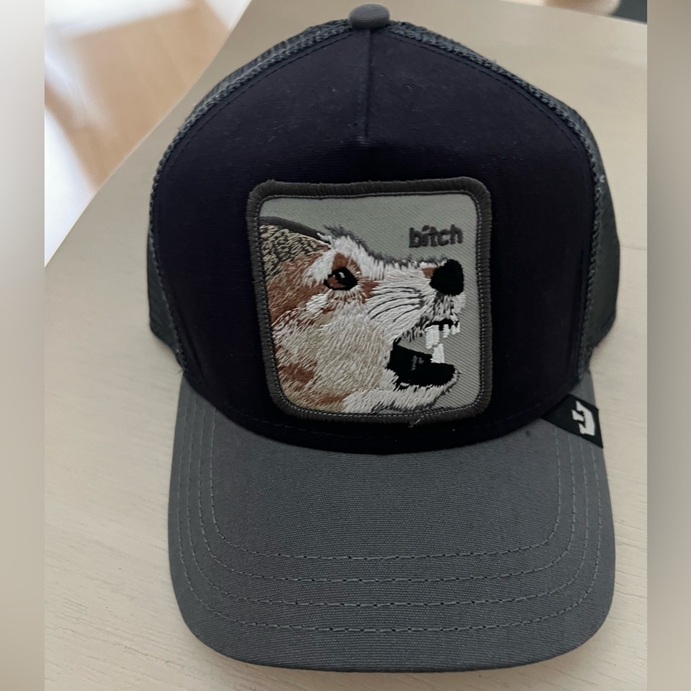 Goorin Bros Trucker Hat with Wolf Patch